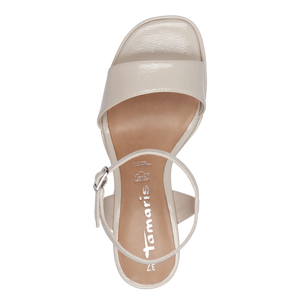 Tamaris | Ivory Patent Sandal