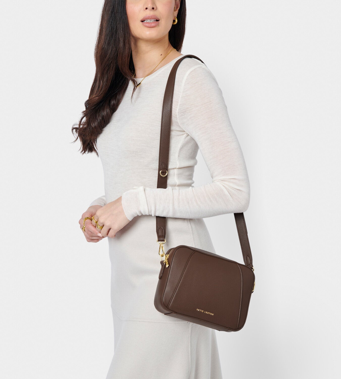 Katie Loxton Orla Divided Faux Croc Crossbody Bag