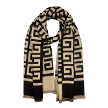 Load image into Gallery viewer, Maze Print Cashmere Feel Scarf