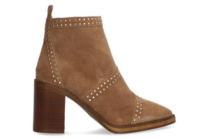 Alpe | Suede Studded | Stacked Heel | Boots