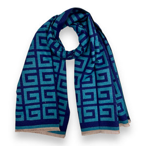 Maze Print Cashmere Feel Scarf