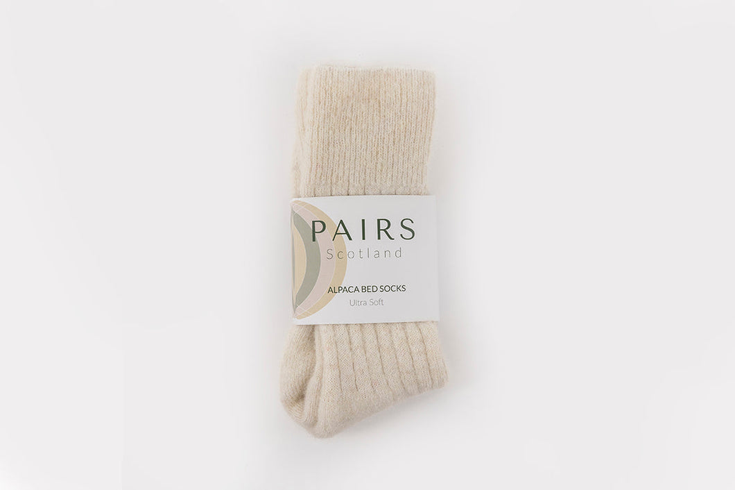 Ribbed Ultra Soft Alpaca Bed Socks