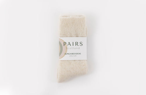 Ultra Soft Undyed Alpaca Bed Socks