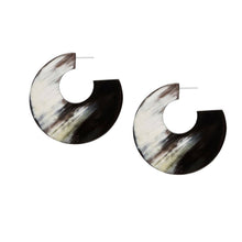 Load image into Gallery viewer, BRANCH | Flat Horn Hoop Earrings
