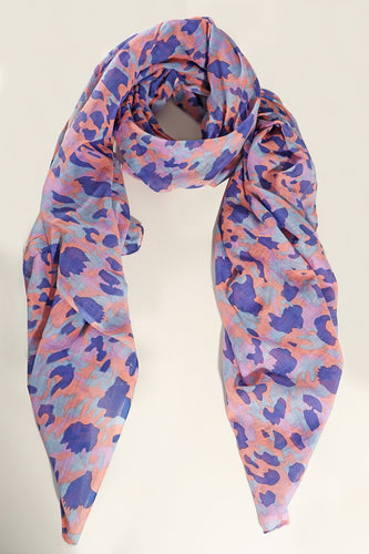 Abstract Print Cotton Scarf