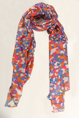 Abstract Print Cotton Scarf