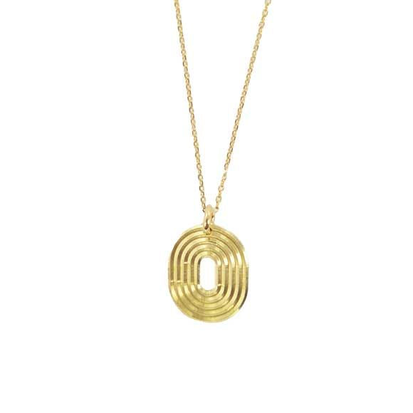 Statement Gold Oval gold necklace from Lovely Day Jewellery.  