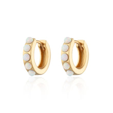 Load image into Gallery viewer, SP Opal Huggie Earrings