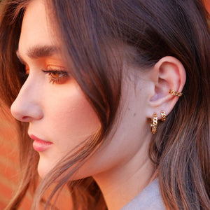 SP Chain Reaction Huggie Earrings