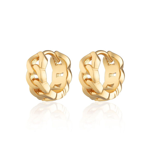 SP Chain Reaction Huggie Earrings