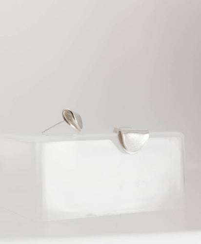 Folded Stud Earrings | 925 Silver