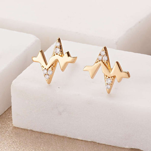 SP Heartbeat Stud Earrings