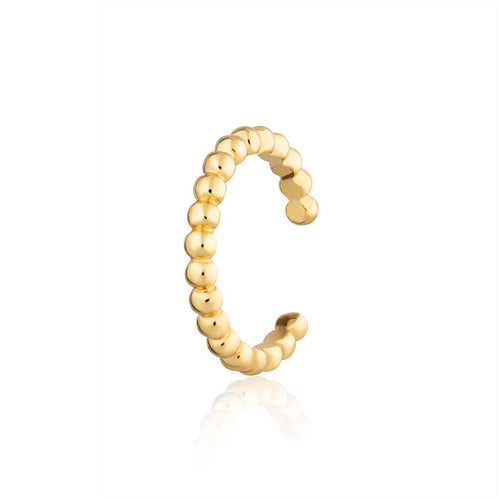SP Solder Dot Bead Single Ear Cuff - Gold