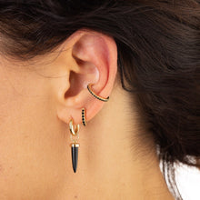 Load image into Gallery viewer, SP Black Stone Single Ear Cuff
